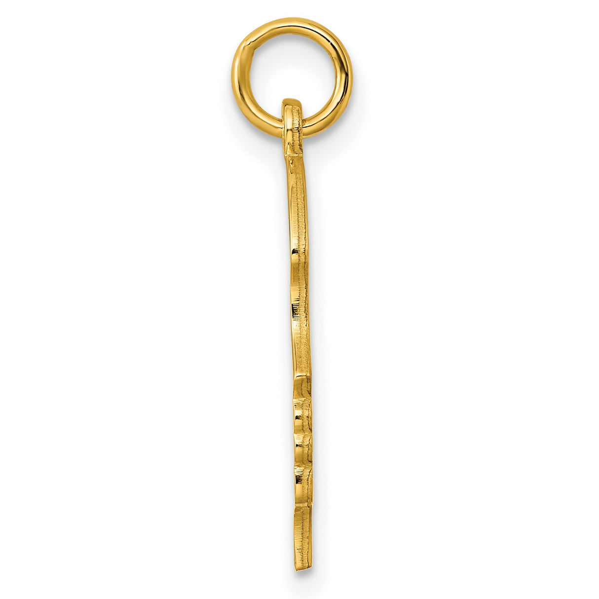 Engravable Girl Polished Disc Charm Pendant in Real 925 Sterling SIlver