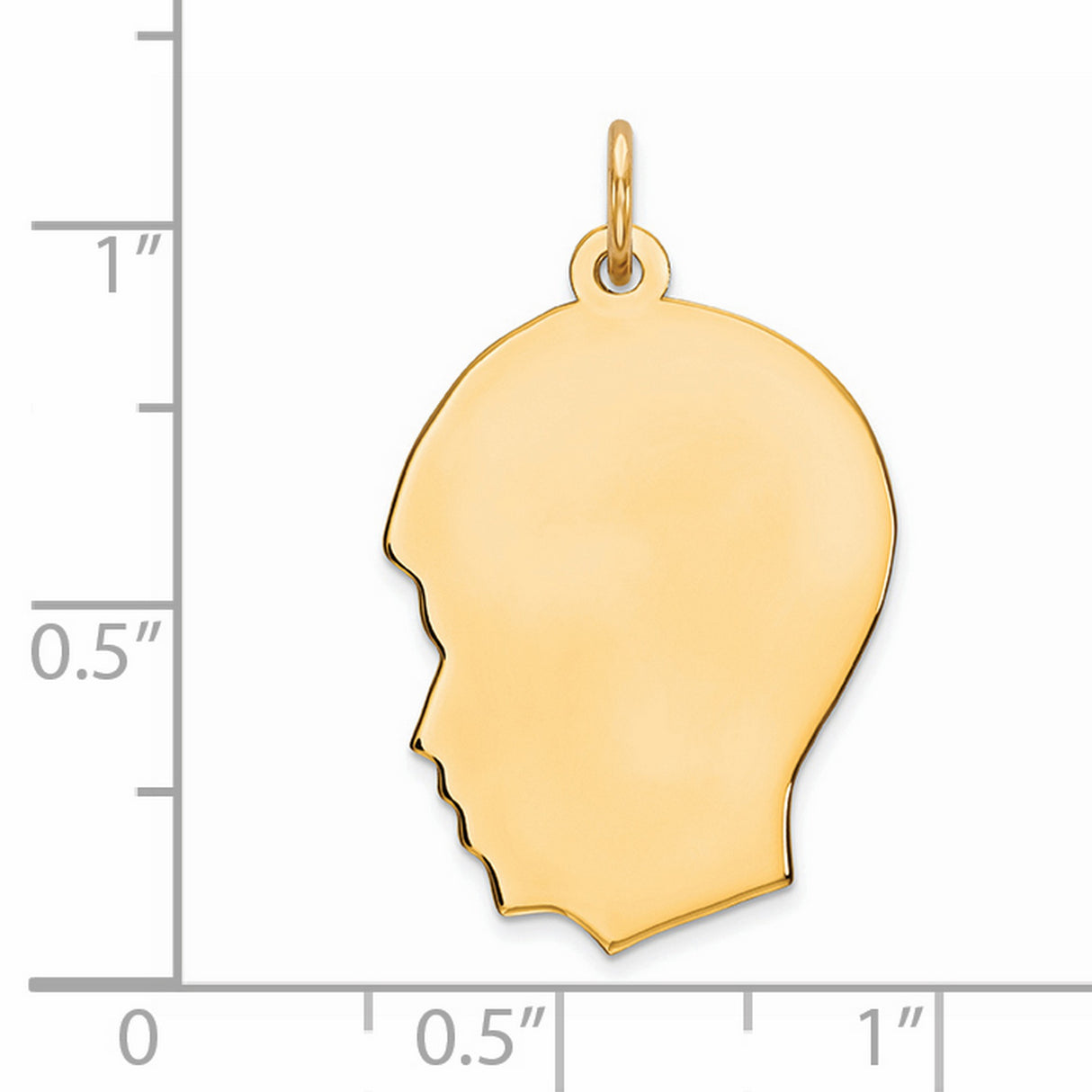 Engravable Boy Polished Disc Charm Pendant in Real 925 Sterling SIlver