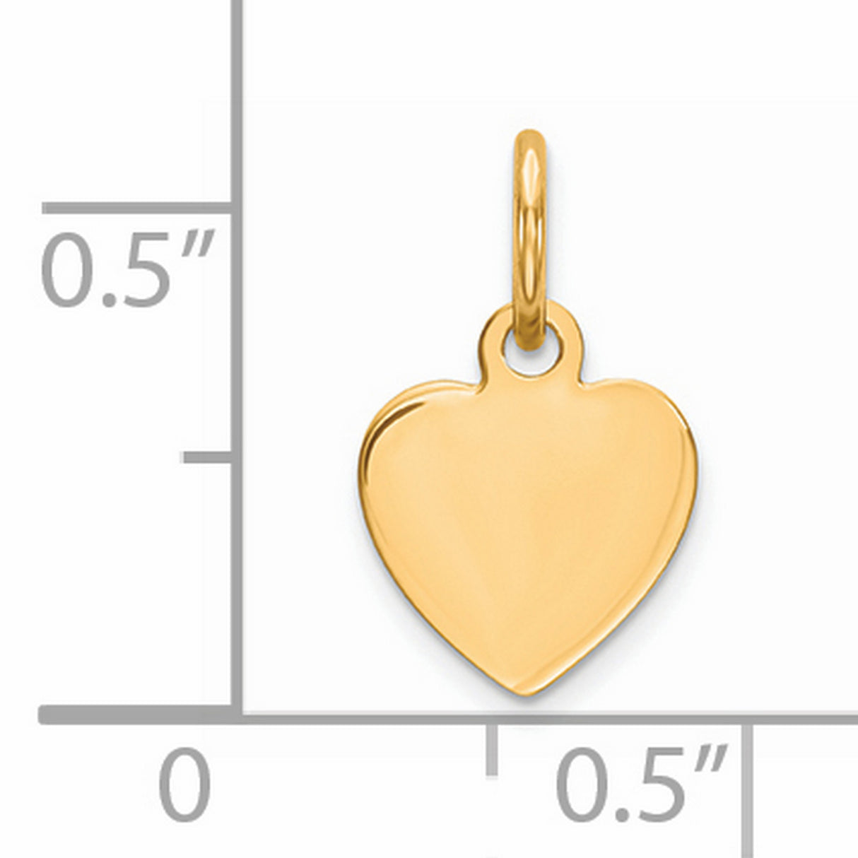 Engravable Heart Polished Disc Charm Pendant in Real 925 Sterling SIlver