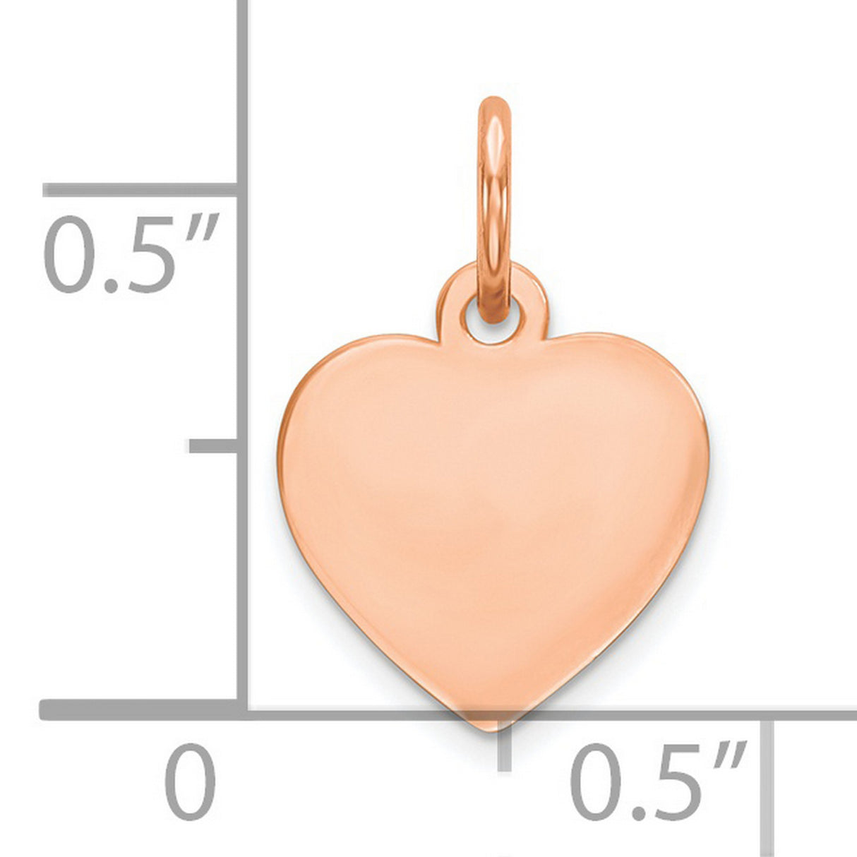 Engravable Heart Polished Disc Charm Pendant in Real 925 Sterling SIlver