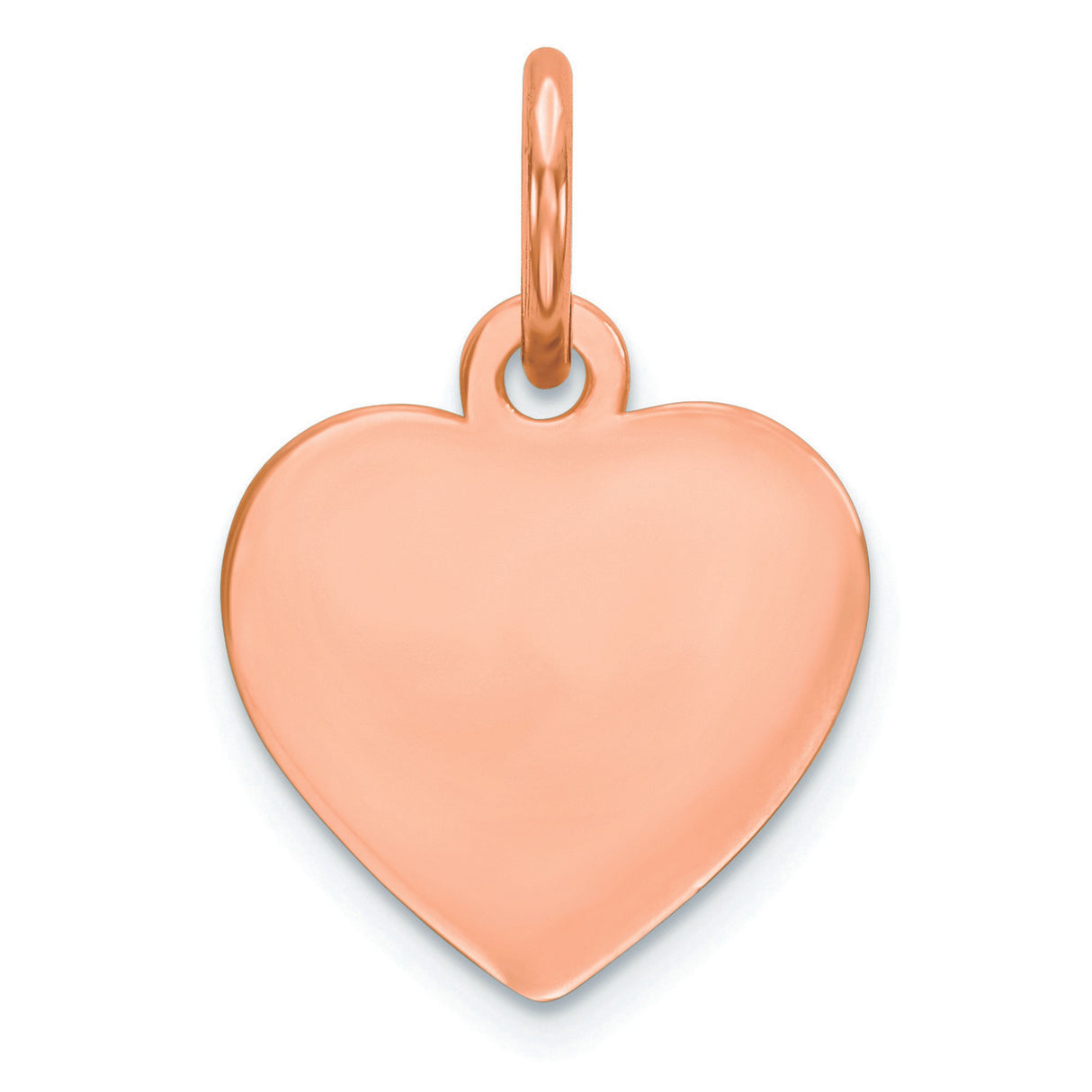 Engravable Heart Polished Front/Satin Back Disc Charm Pendant in Real 925 Sterling SIlver