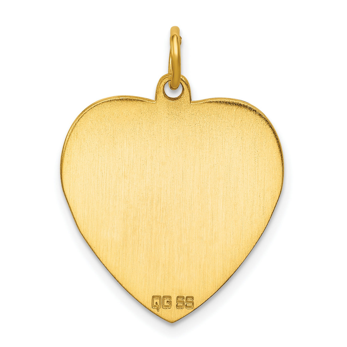 Engravable Heart Polished Disc Charm Pendant in Real 925 Sterling SIlver