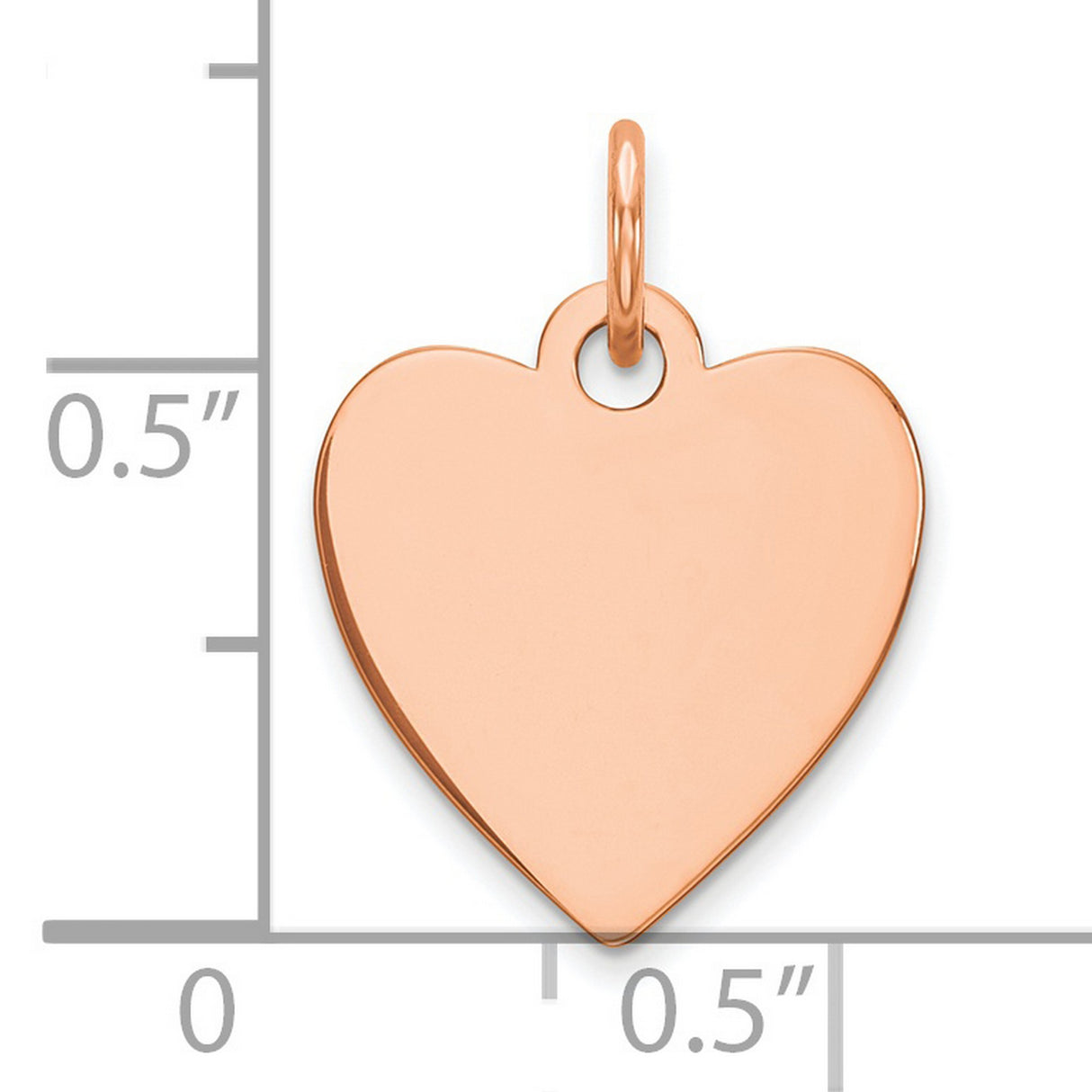 Engravable Heart Polished Front/Satin Back Disc Charm Pendant in Real 925 Sterling SIlver