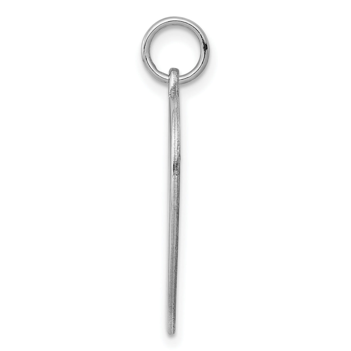 Engravable Heart Polished Front/Satin Back Disc Charm Pendant in Real 925 Sterling Silver