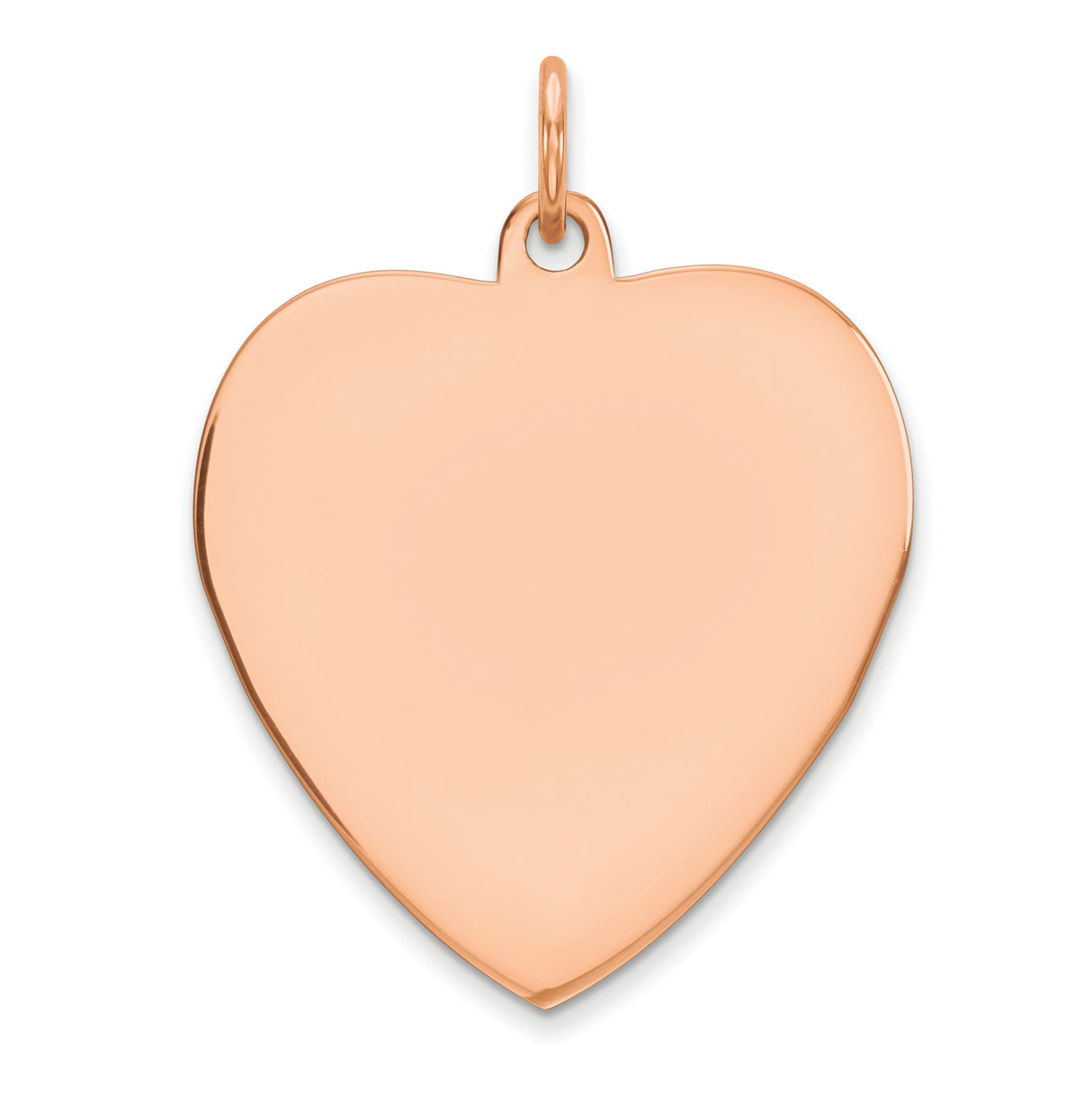 Engravable Heart Polished Front/Satin Back Disc Charm Pendant in Real 925 Sterling SIlver