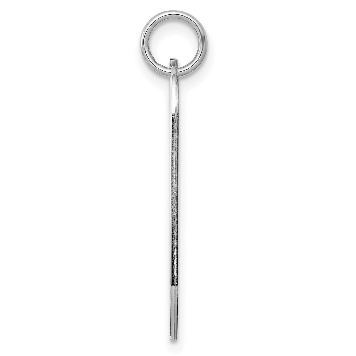 Engravable Dog Tag Polished Front/Satin Back Disc Charm Pendant in Real 925 Sterling Silver