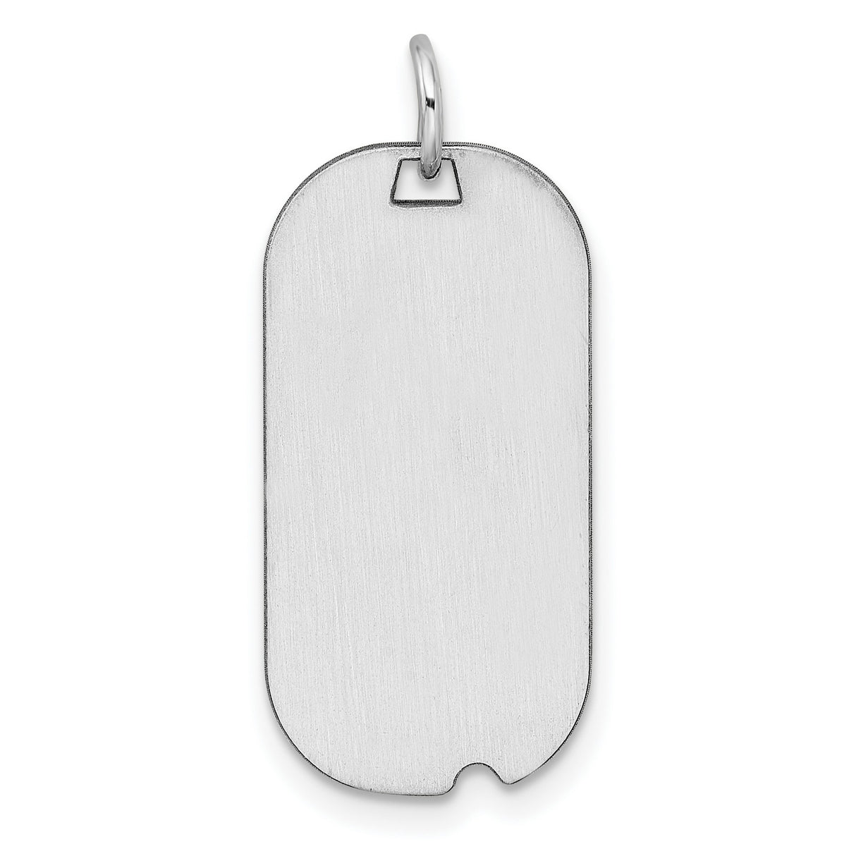Engravable Dog Tag Polished Front/Satin Back Disc Charm Pendant in Real 925 Sterling Silver