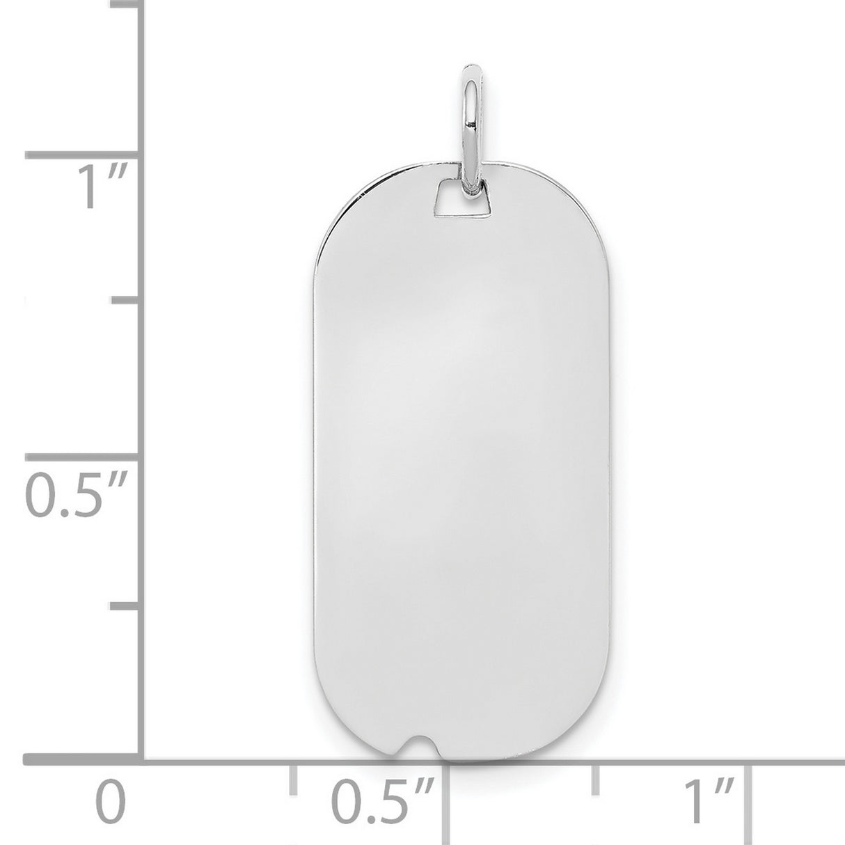 Engravable Dog Tag Polished Front/Satin Back Disc Charm Pendant in Real 925 Sterling Silver