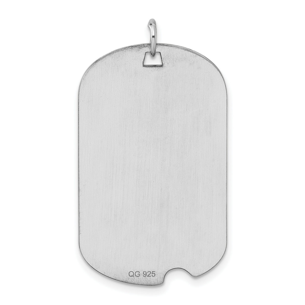 Engravable Dog Tag Disc Charm Pendant in Real 925 Sterling Silver