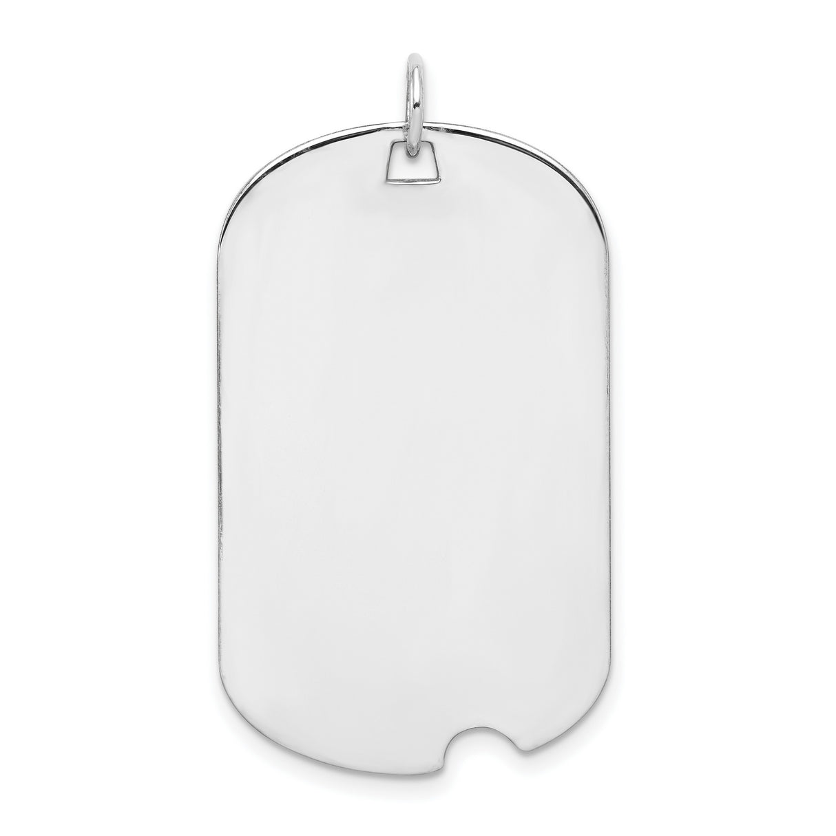 Engravable Dog Tag Disc Charm Pendant in Real 925 Sterling Silver