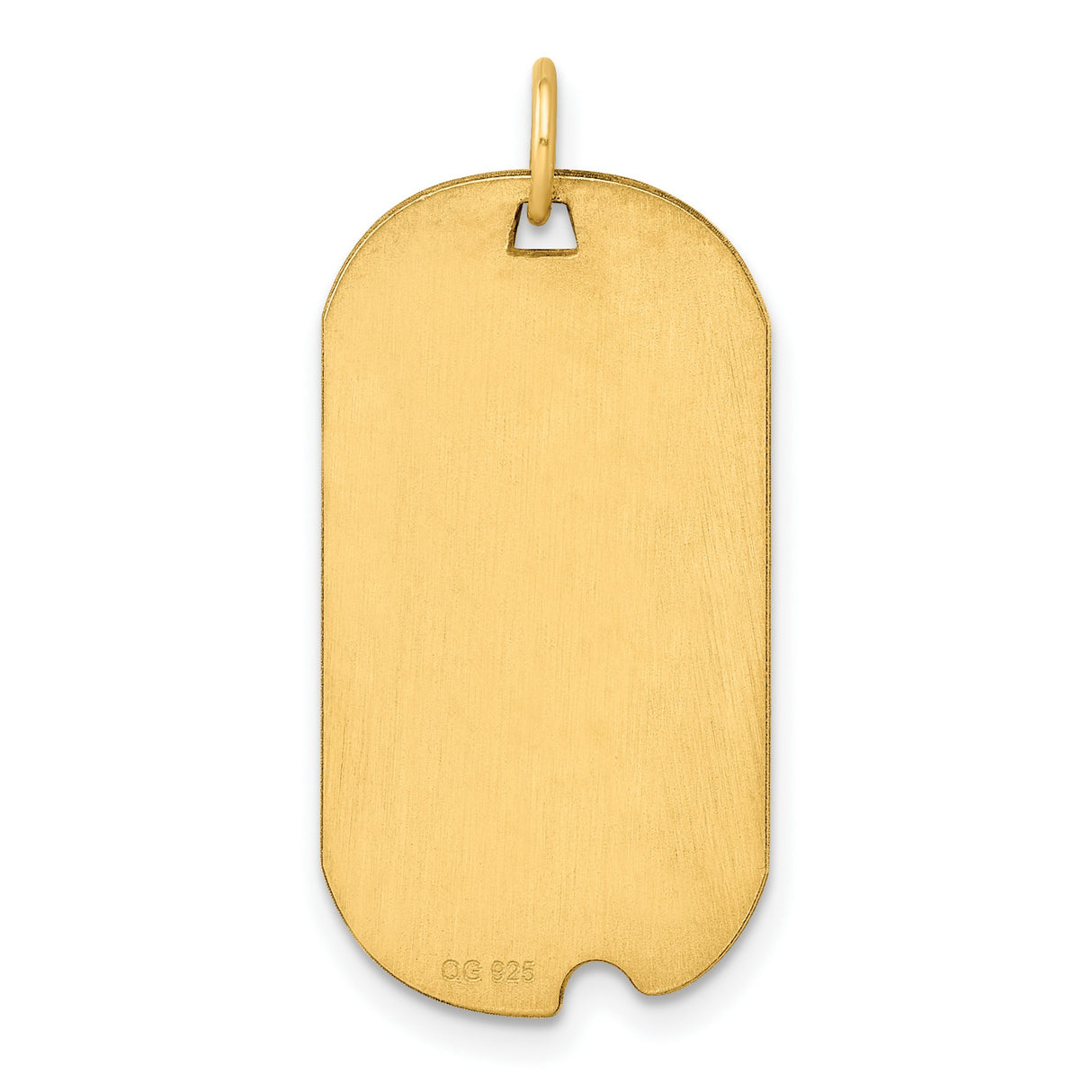 Engravable Dog Tag Polished Disc Charm Pendant in Real 925 Sterling SIlver