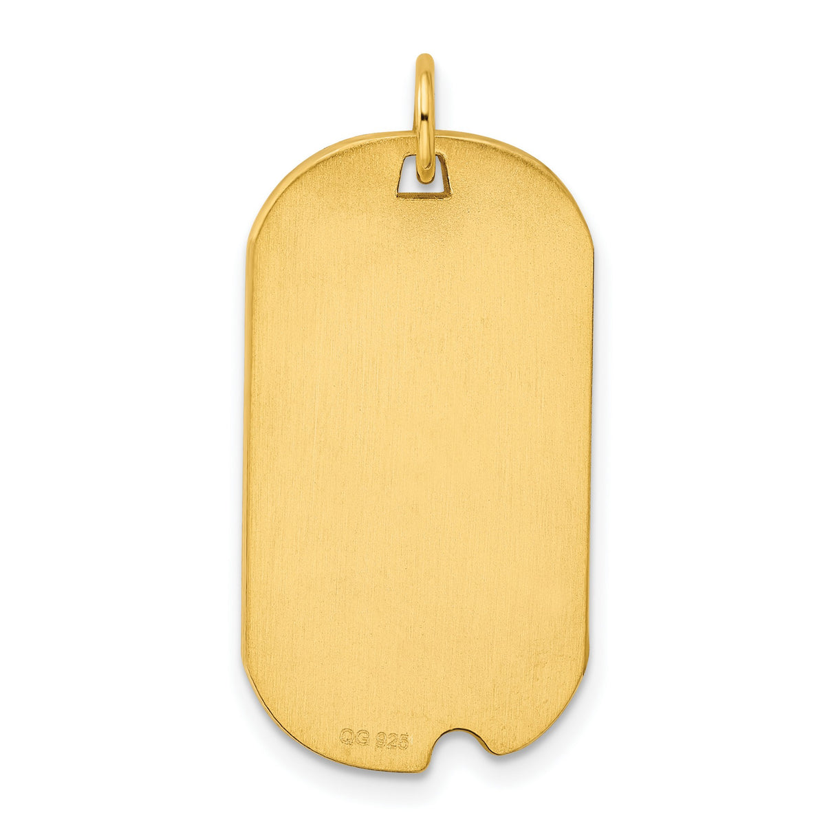 Engravable Dog Tag Polished Disc Charm Pendant in Real 925 Sterling SIlver