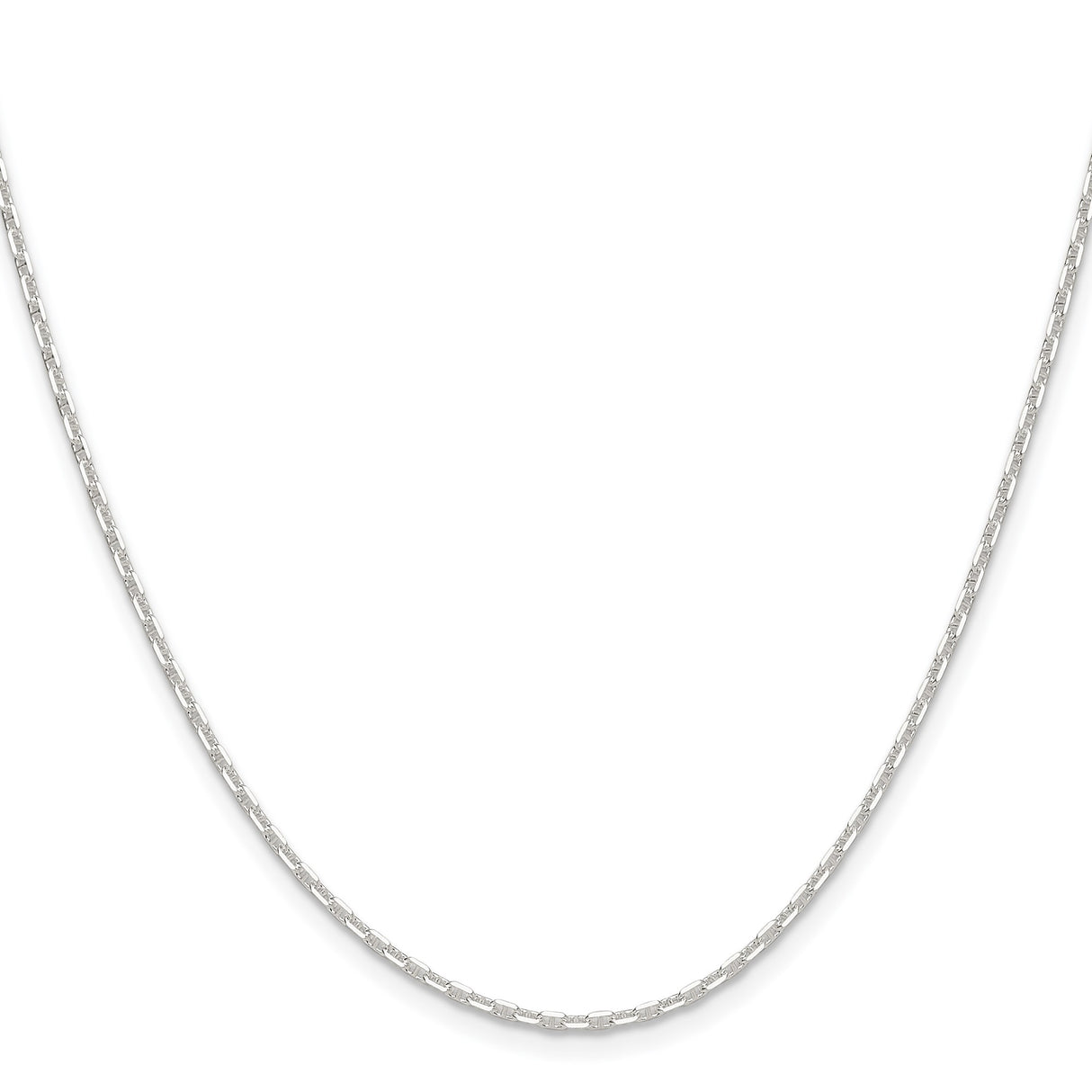 925 White Gold 1.75 mm Polished Chain Necklace