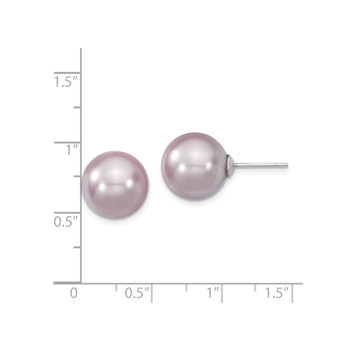 Sterling Silver Stud Earrings with Pink Shell Pearls, Classic Minimalist Design for Women
