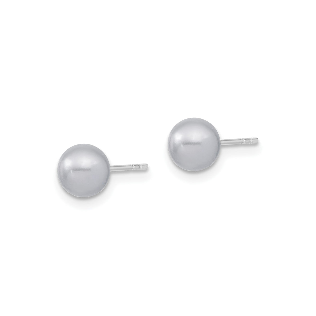 Sterling Silver Ball Stud Earrings with Shell, Classic Minimalist Design for Women and Men