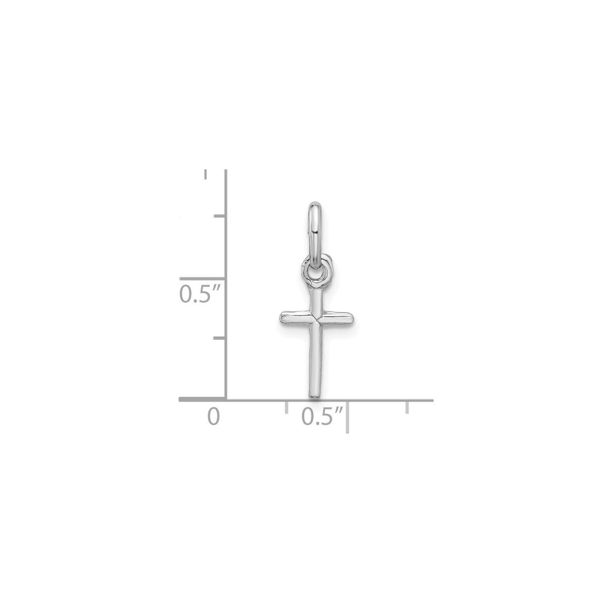 Sterling Silver Cross Pendant with Mirror Polish, Minimalist Faith Charm Design for Men and Women