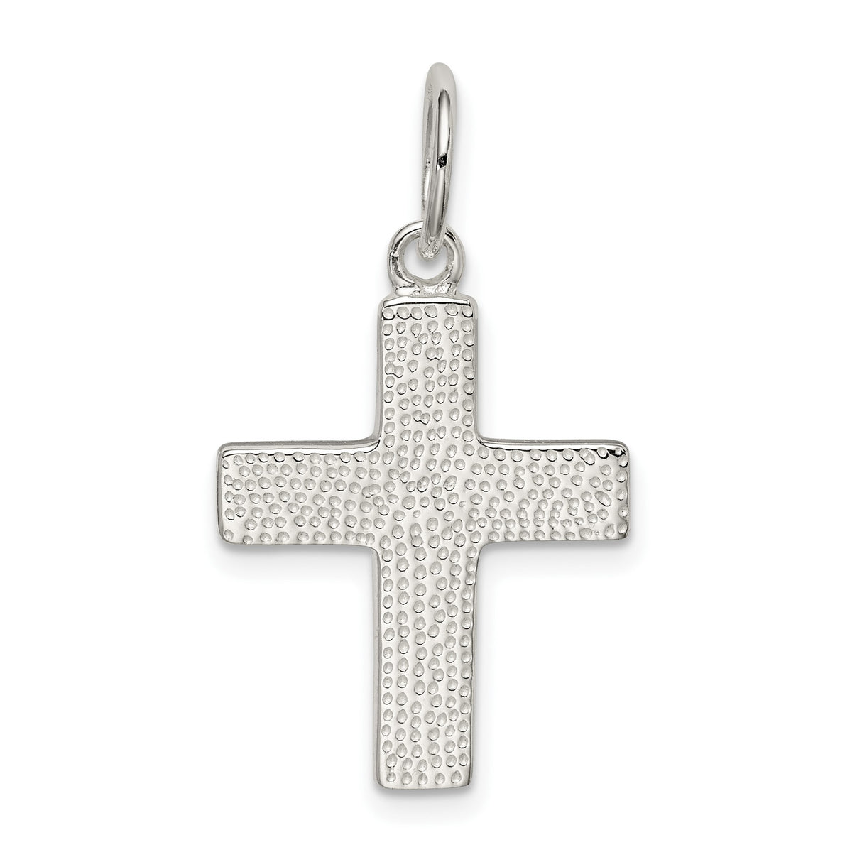 Sterling Silver Cross Pendant with Polished Finish, Minimalist Latin Cross Design