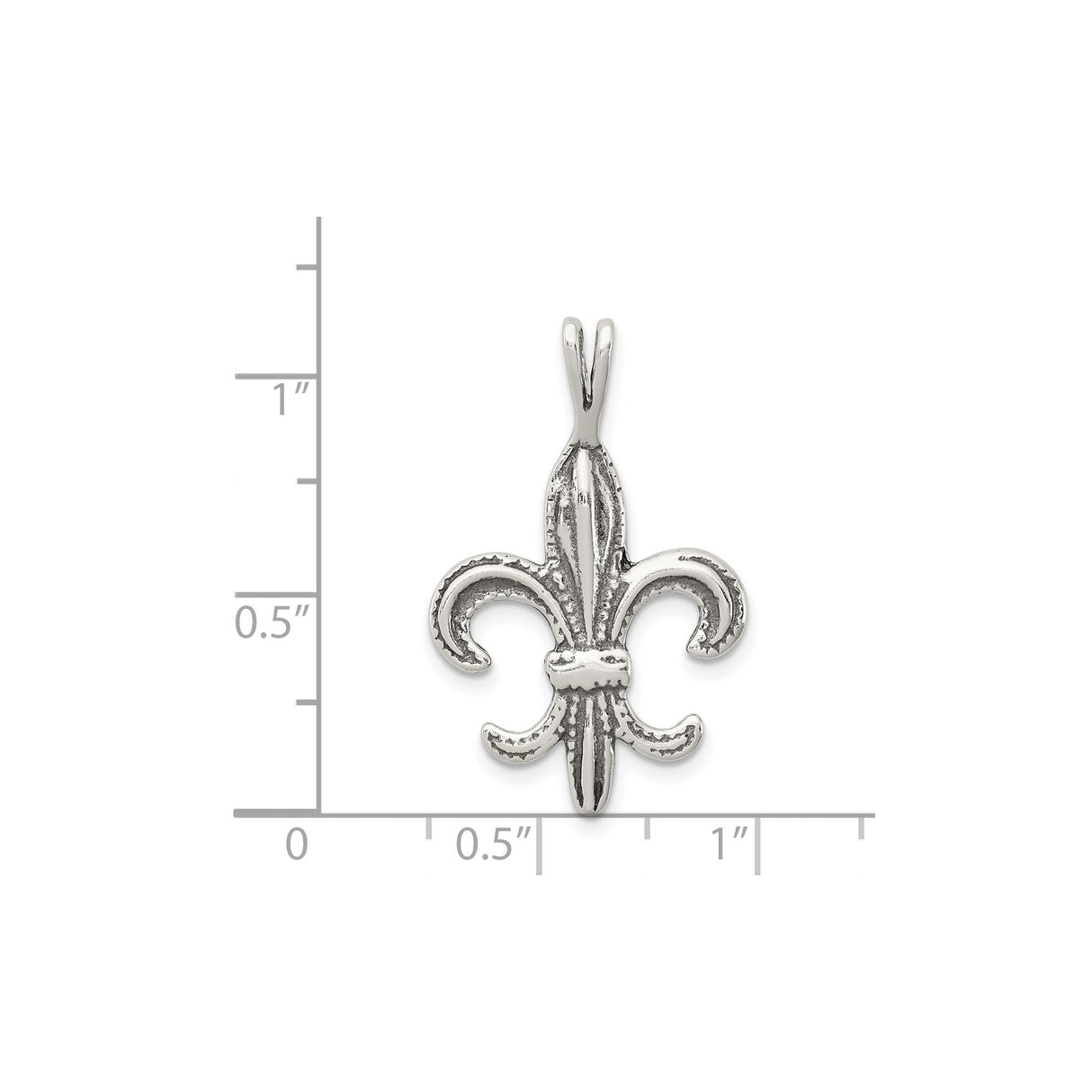 Sterling Silver Fleur-de-Lis Pendant, French Lily Symbol, Religious and Cultural Jewelry