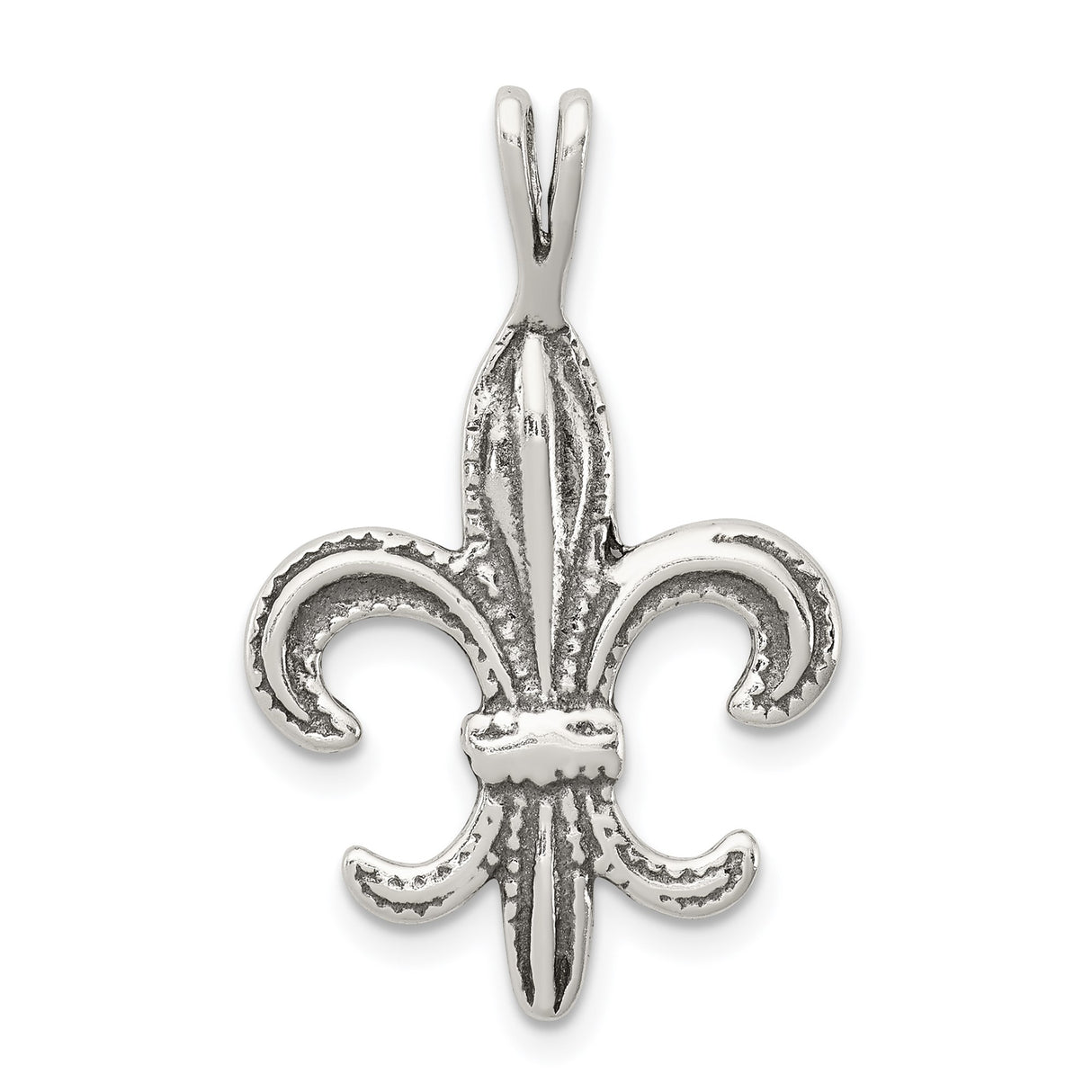 Sterling Silver Fleur-de-Lis Pendant, French Lily Symbol, Religious and Cultural Jewelry