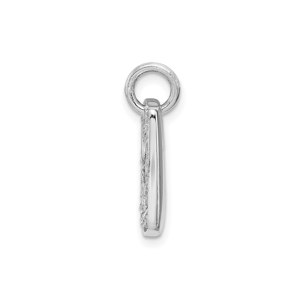 Sterling Silver Dove Pendant with Cutout Design and Cubic Zirconia, Christian Symbolic Jewelry