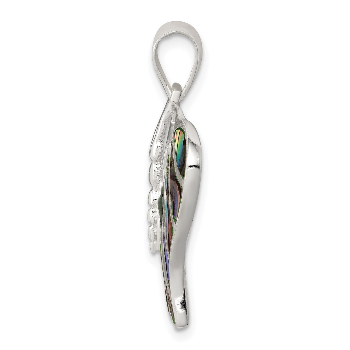 Sterling Silver Butterfly Pendant with Abalone Shell Inlay, Nature Inspired Jewelry for Women