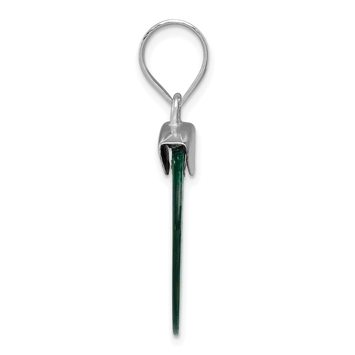 Sterling Silver Round Abalone Pendant, Blue Green Iridescent Shell, Coastal Boho Style