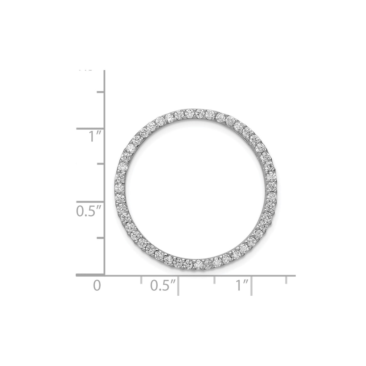 Sterling Silver Eternity Ring with Round Cubic Zirconia, Full Circle Stackable Band