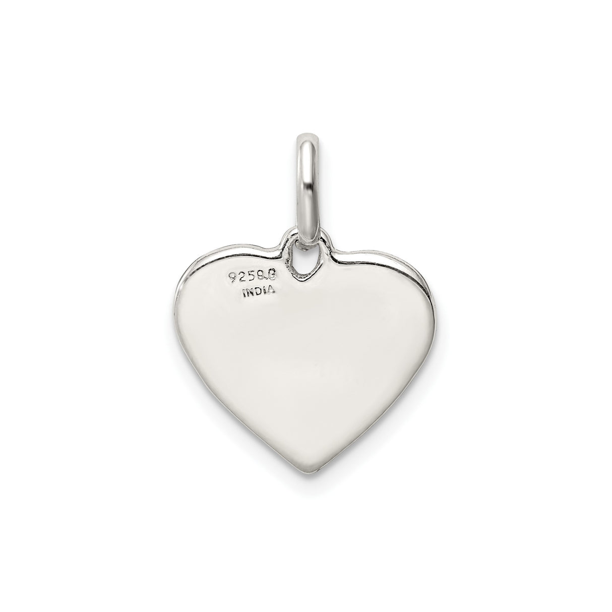 Sterling Silver Heart Pendant with Enamel Stars, Dots, and Pink Peace Sign , Boho Style for Girls