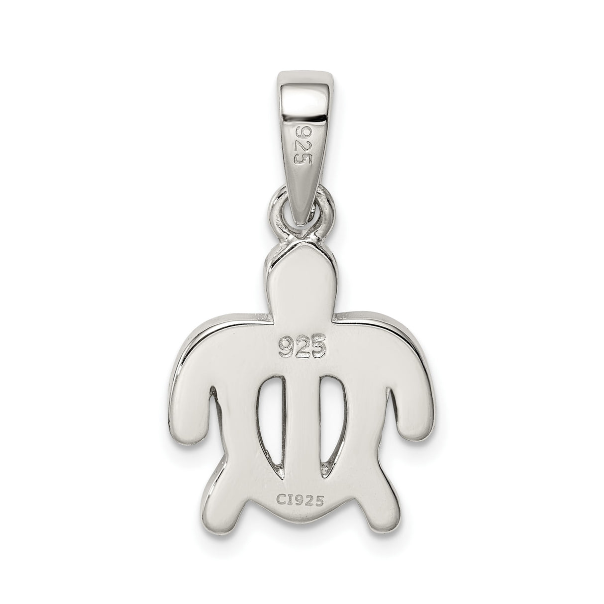 Sterling Silver Sea Turtle Pendant with Blue Green Lab Created Opal Inlay, Nautical Jewelry