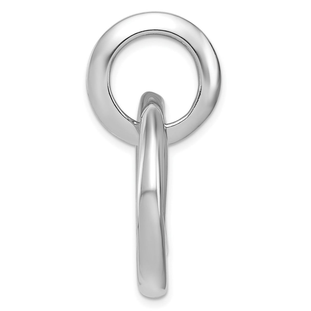 Sterling Silver Pendant with Diamond Accent, Double Circle Infinity Design for Women