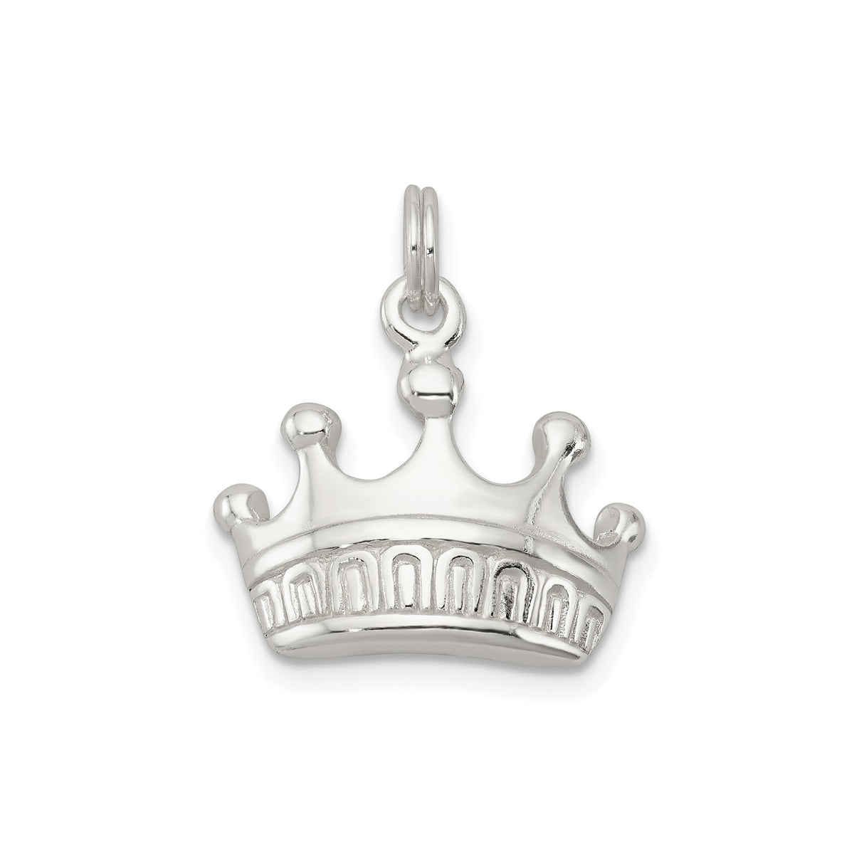 Sterling Silver Crown Pendant, Royal Charm Design, Symbol of Power and Strength