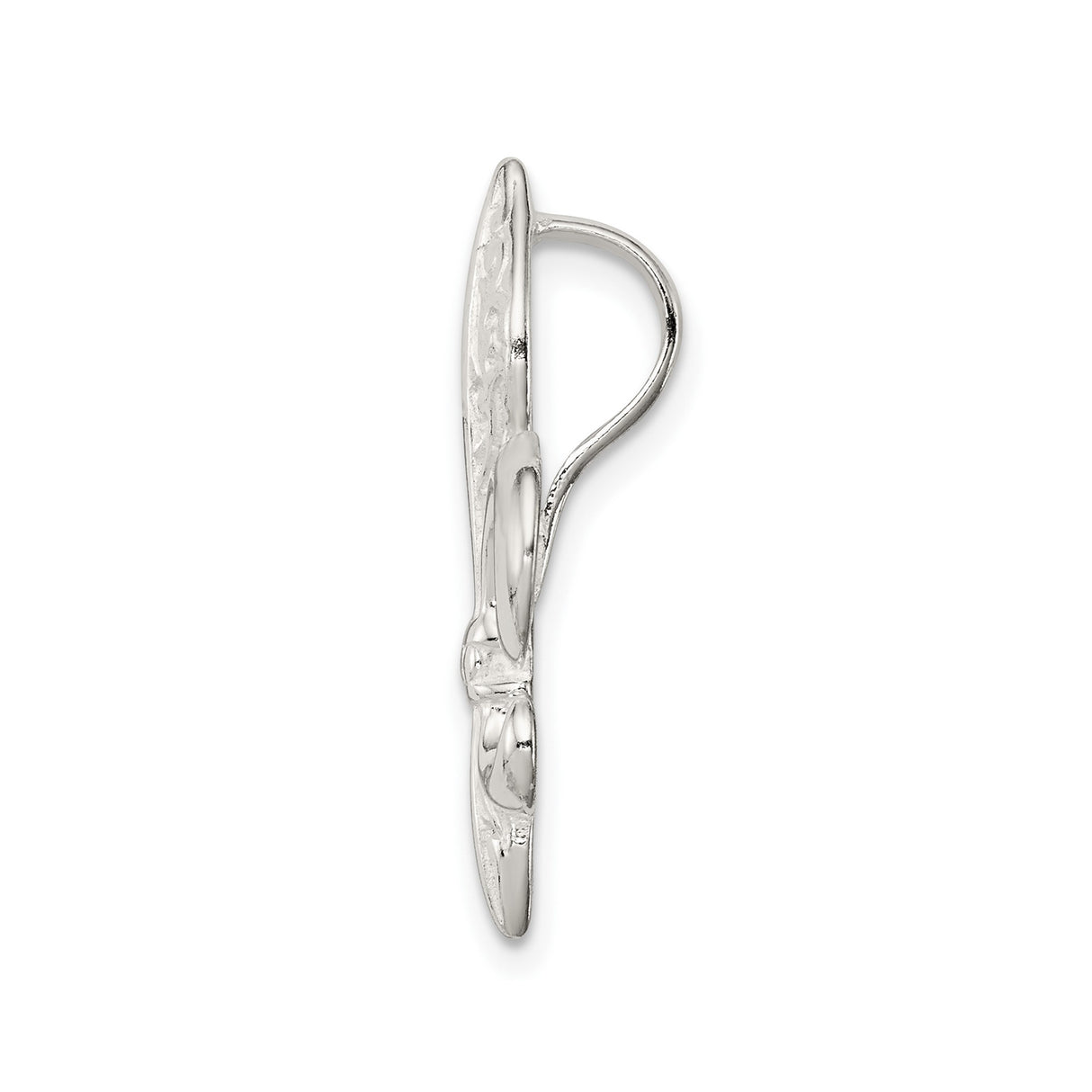 Sterling Silver Fleur de Lis Pendant, French Royal Symbol, Gothic Medieval Style