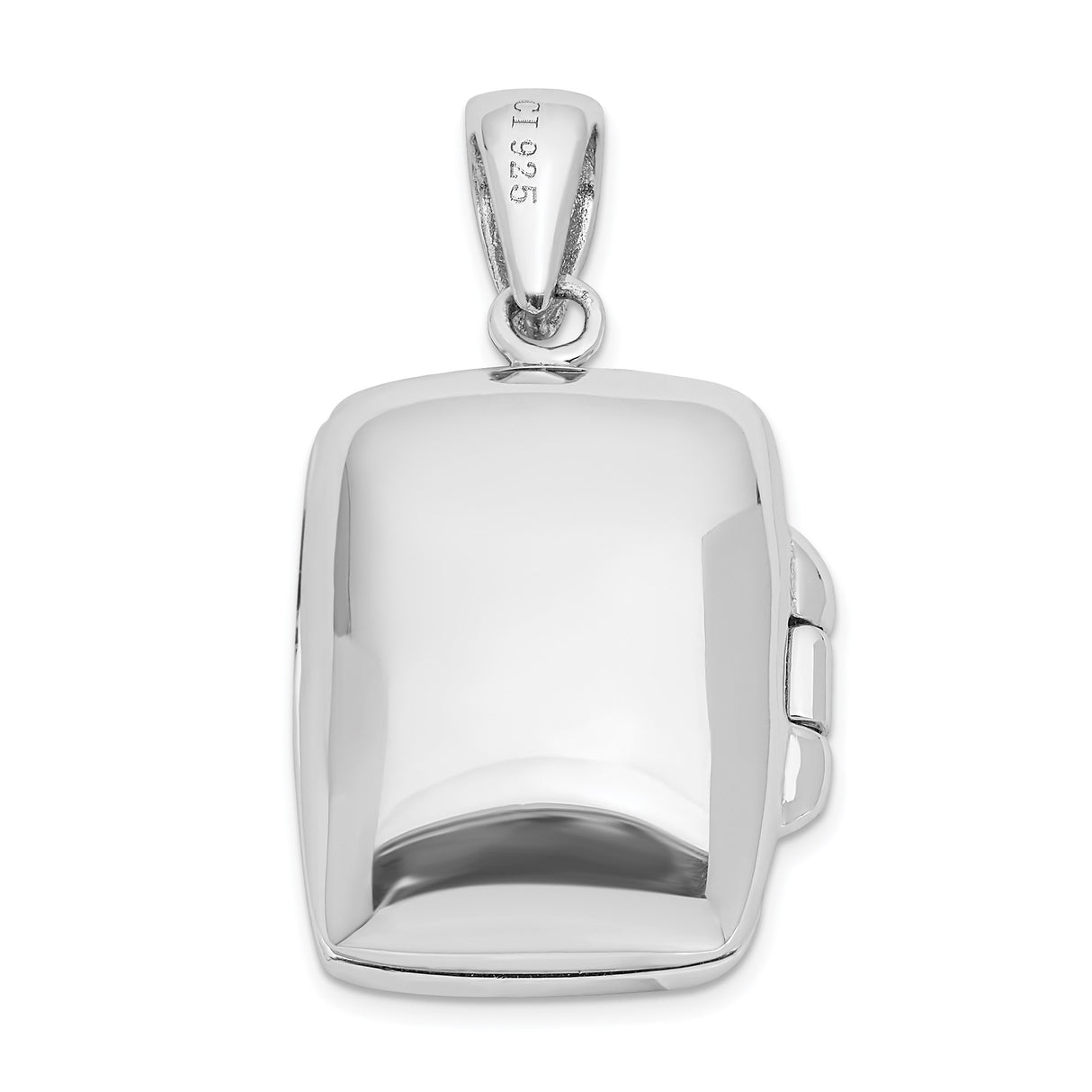 Sterling Silver Celtic Locket Pendant with Black Onyx, Rectangular Knot Design