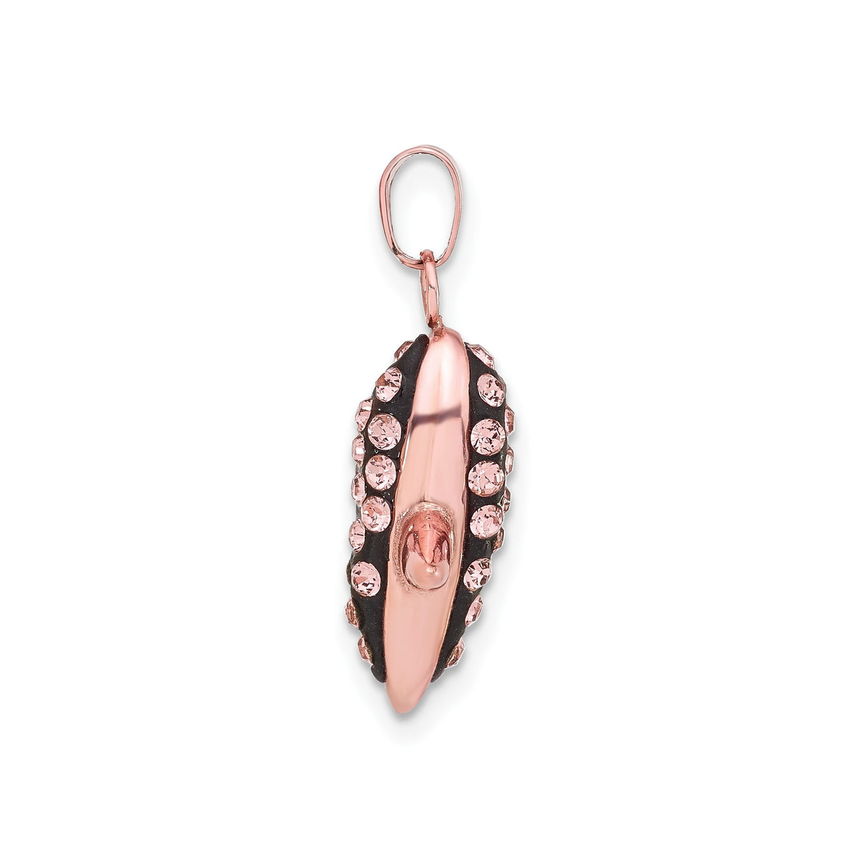 Sterling Silver Rose Gold-Plated Cross Pendant with Pink Crystal Accents, Christian Faith Jewelry for Women