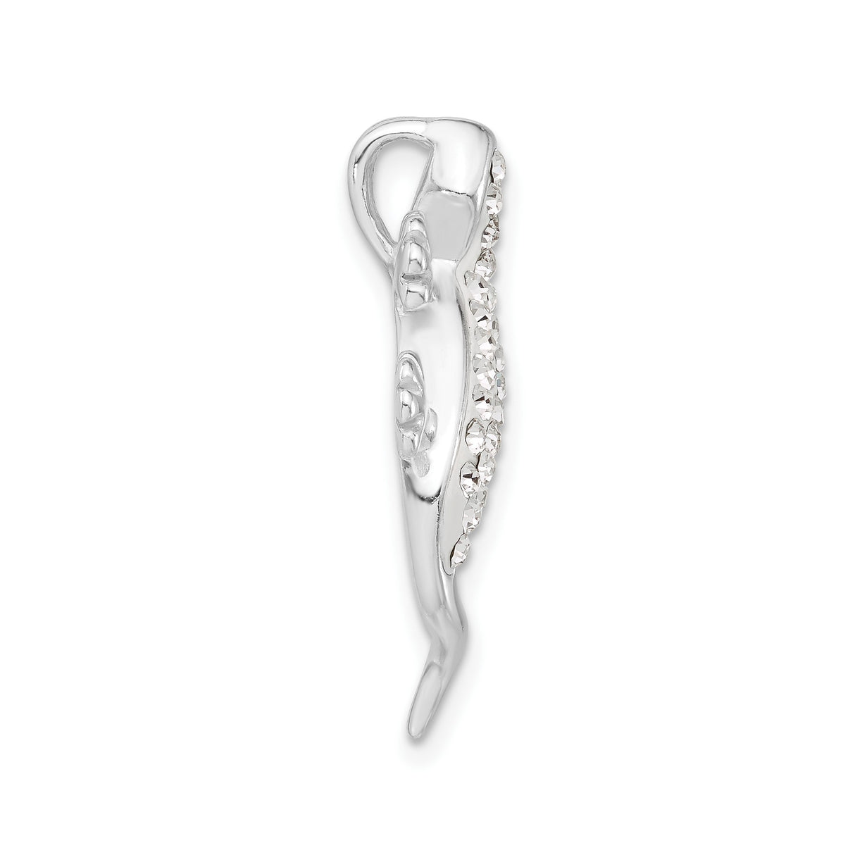 Sterling Silver Gecko Lizard Pendant with Clear Crystal Accents, Nature Inspired Animal Jewelry