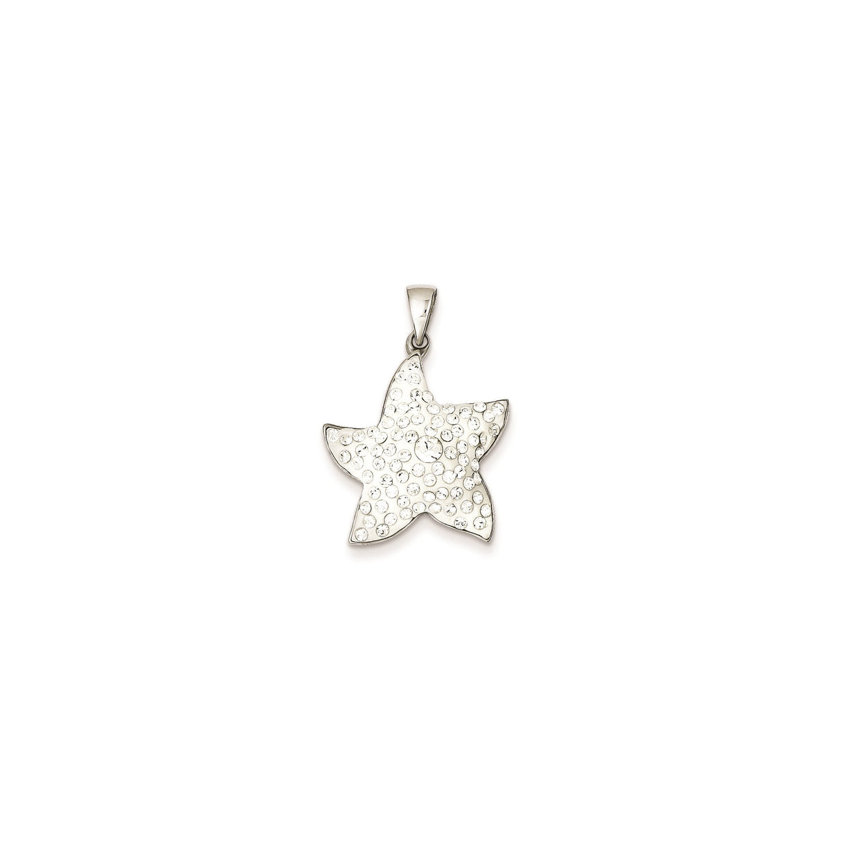 Sterling Silver Star Pendant with Cubic Zirconia, Celestial Charm Jewelry for Women
