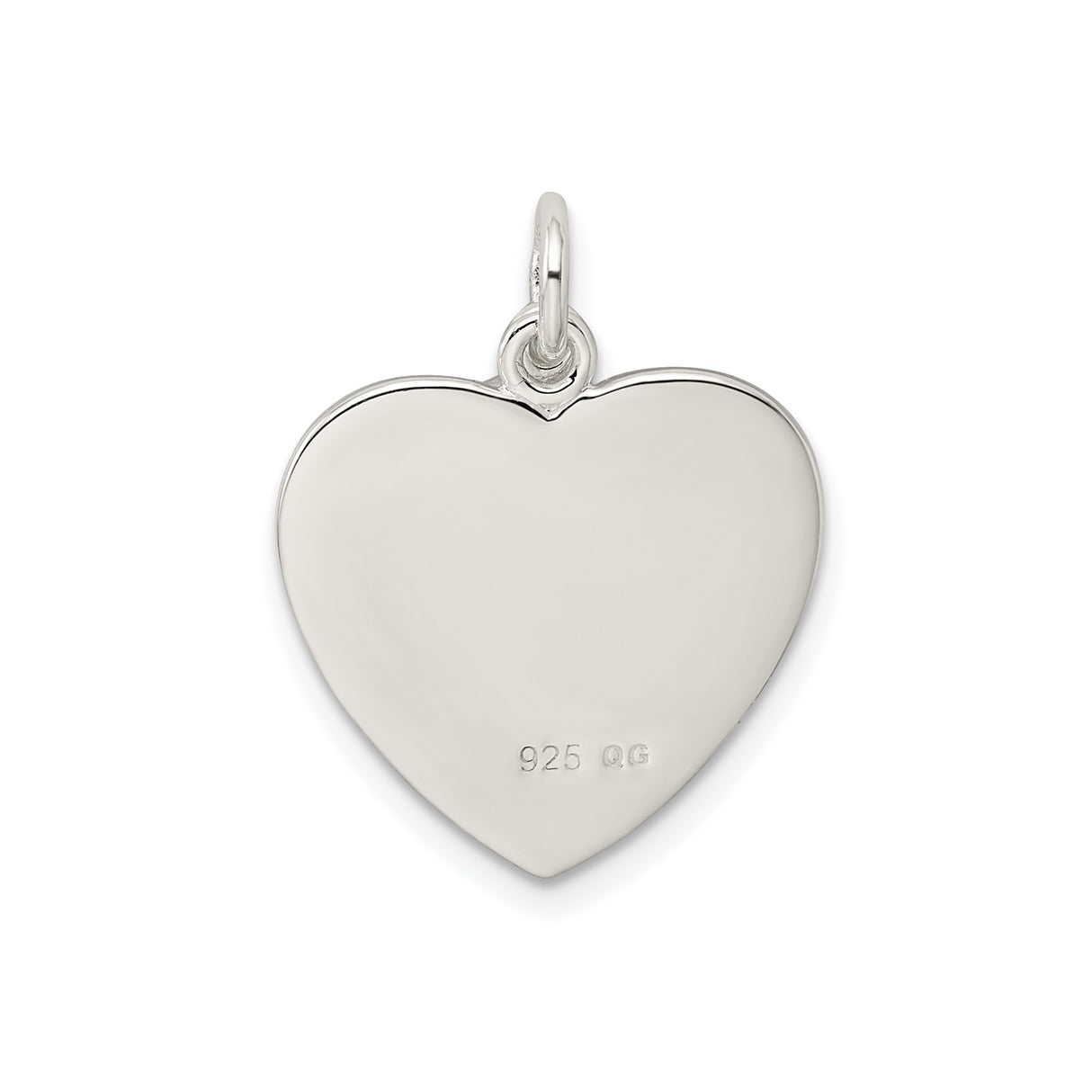 Sterling Silver Heart Pendant with Pink Crystal Ribbon, Breast Cancer Awareness Jewelry