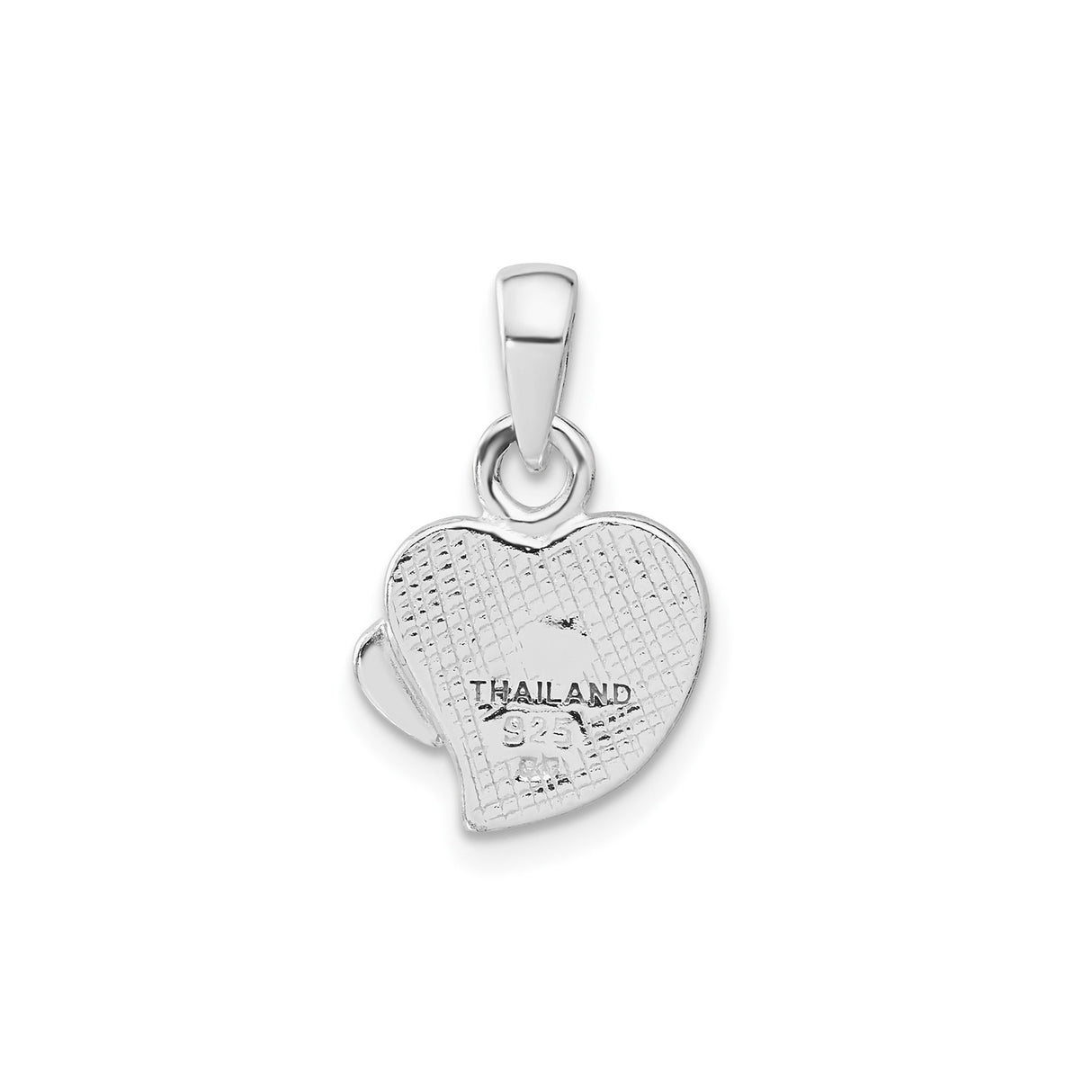 Sterling Silver Heart Pendant with Pink Enamel and Cubic Zirconia Accents, Romantic Jewelry for Women