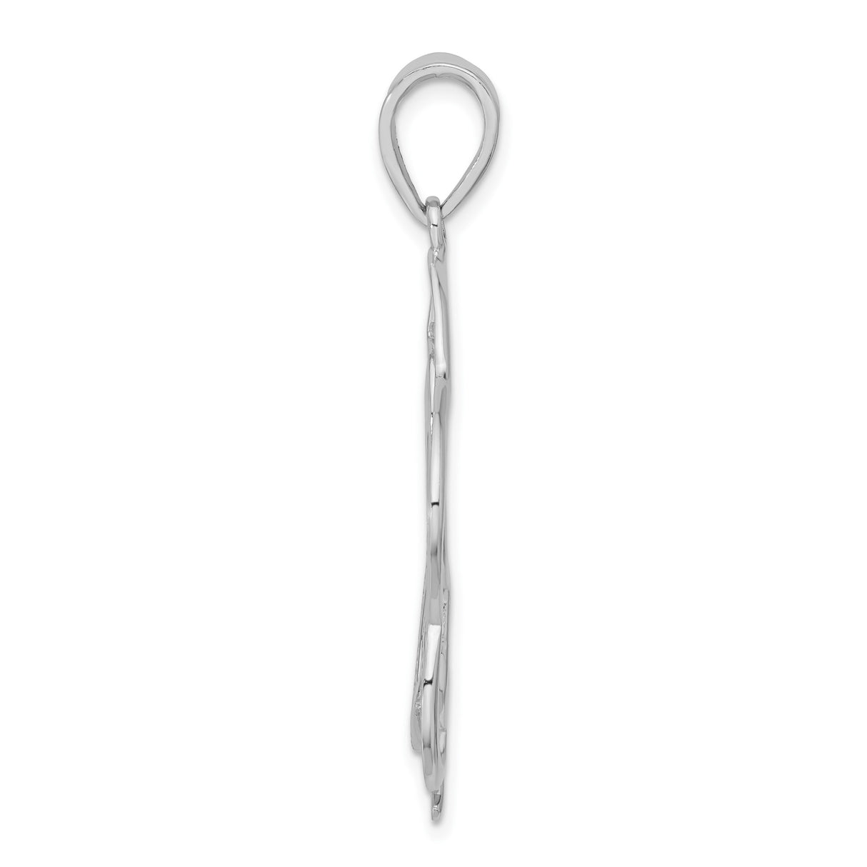 Sterling Silver Pendant with Openwork Abstract Floral Design, Nature-Inspired Jewelry for Women