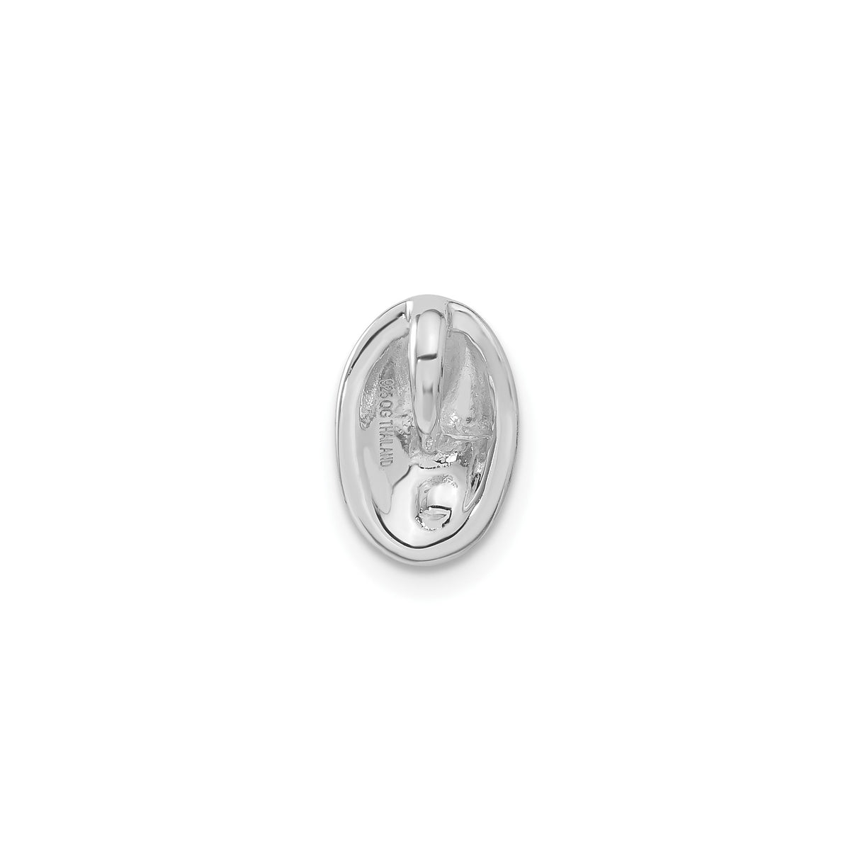 Sterling Silver Yin Yang Charm Bead with Cubic Zirconia, Modern Abstract Design