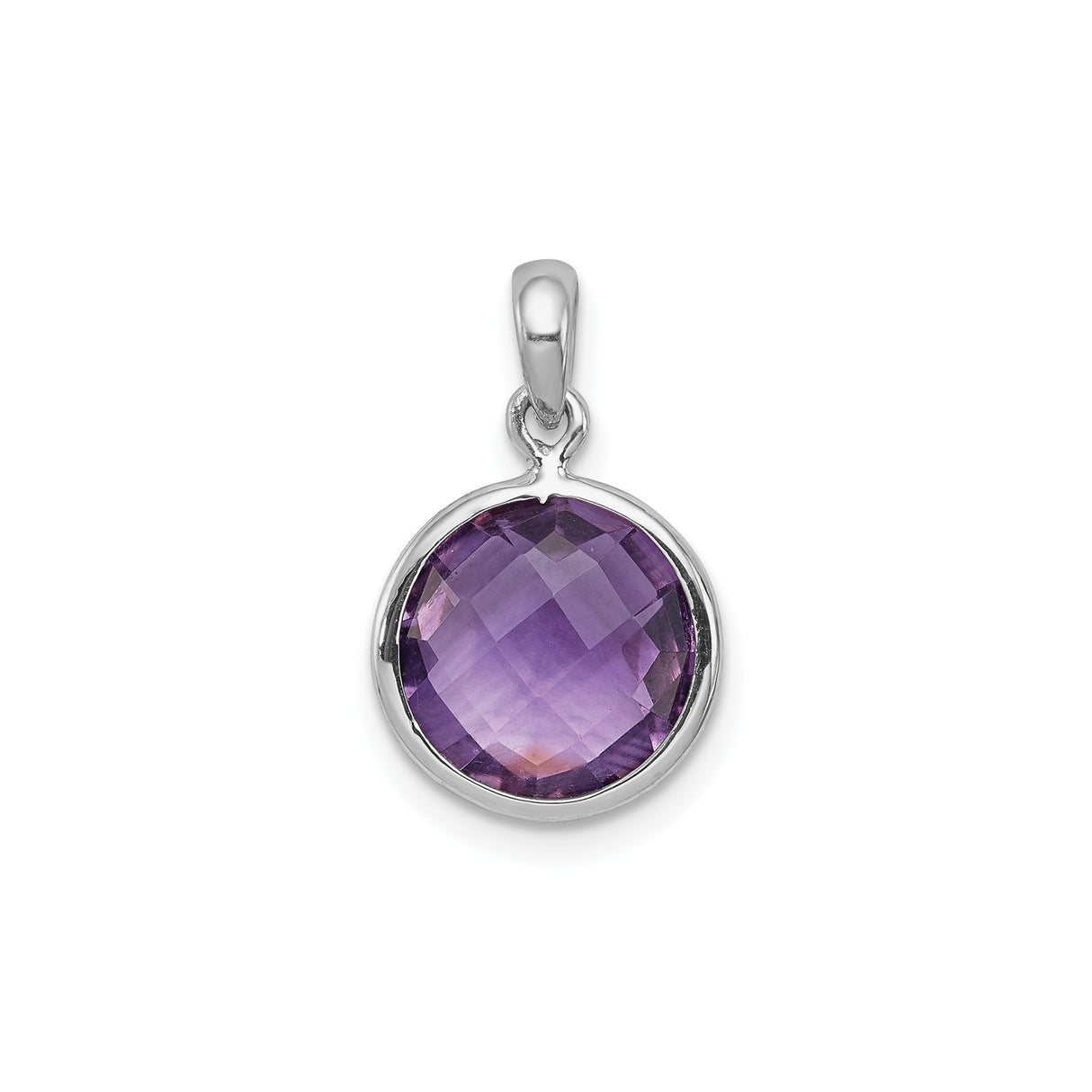 Sterling Silver Pendant with Amethyst Gemstone, February Birthstone Jewelry for Women