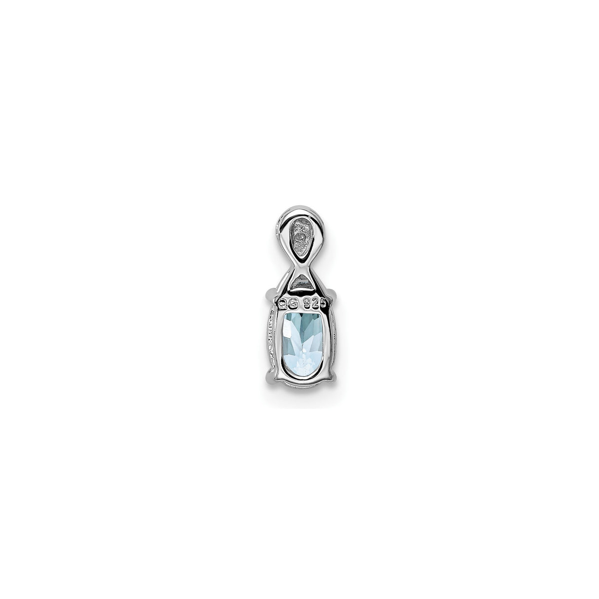 Sterling Silver Infinity Pendant with Aquamarine and Diamond Accents, Minimalist Jewelry for Women