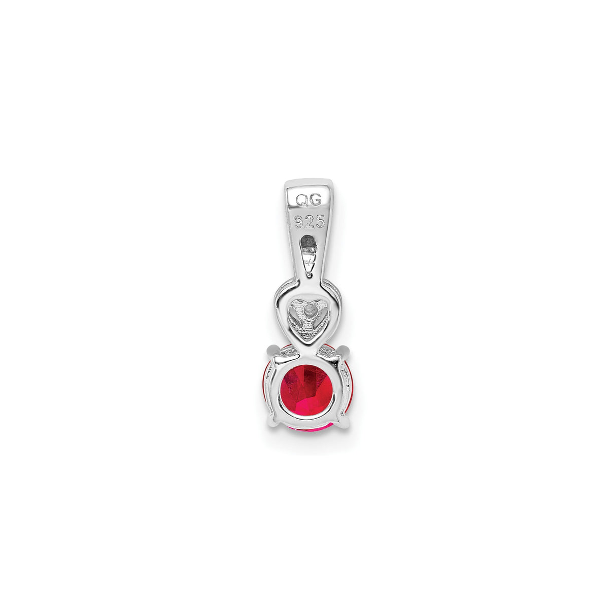 Sterling Silver Lion Head Pendant with Ruby and Diamond, Leo Zodiac Talisman for Women