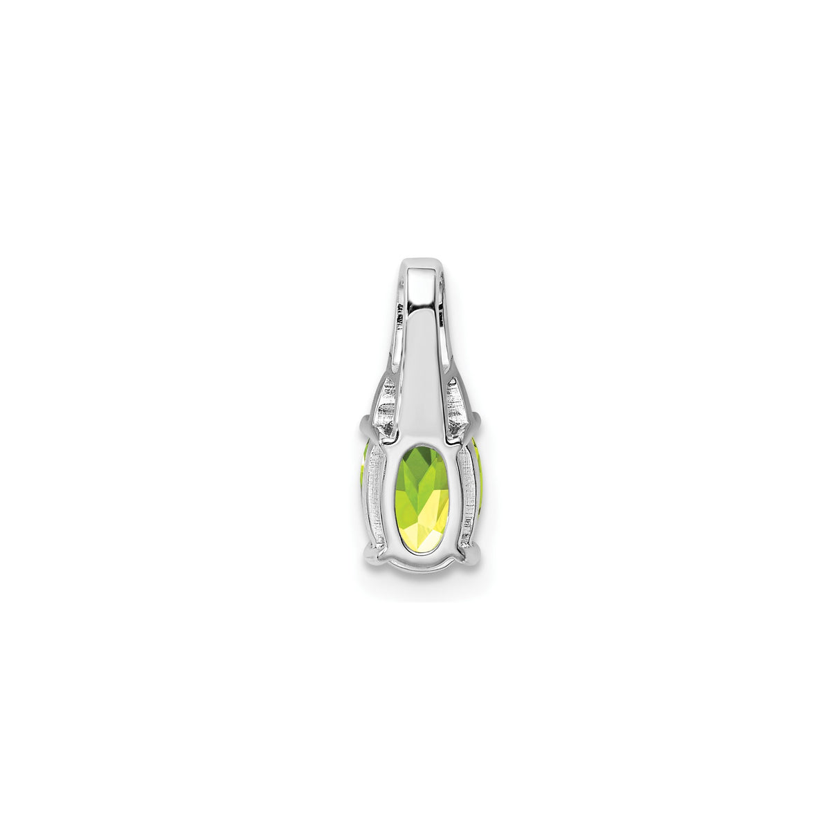 Sterling Silver Pendant with Peridot and Diamond Accents, August Birthstone Jewelry for Women