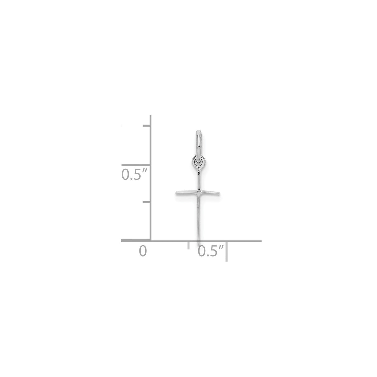 Sterling Silver Cross Pendant, Slim Vertical Design, Unisex Modern Faith Jewelry Charm