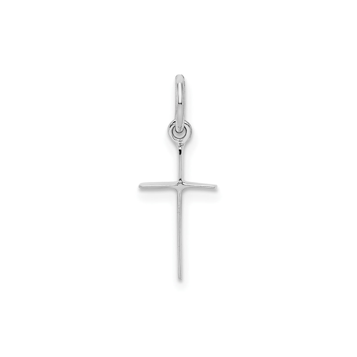 Sterling Silver Cross Pendant, Slim Vertical Design, Unisex Modern Faith Jewelry Charm