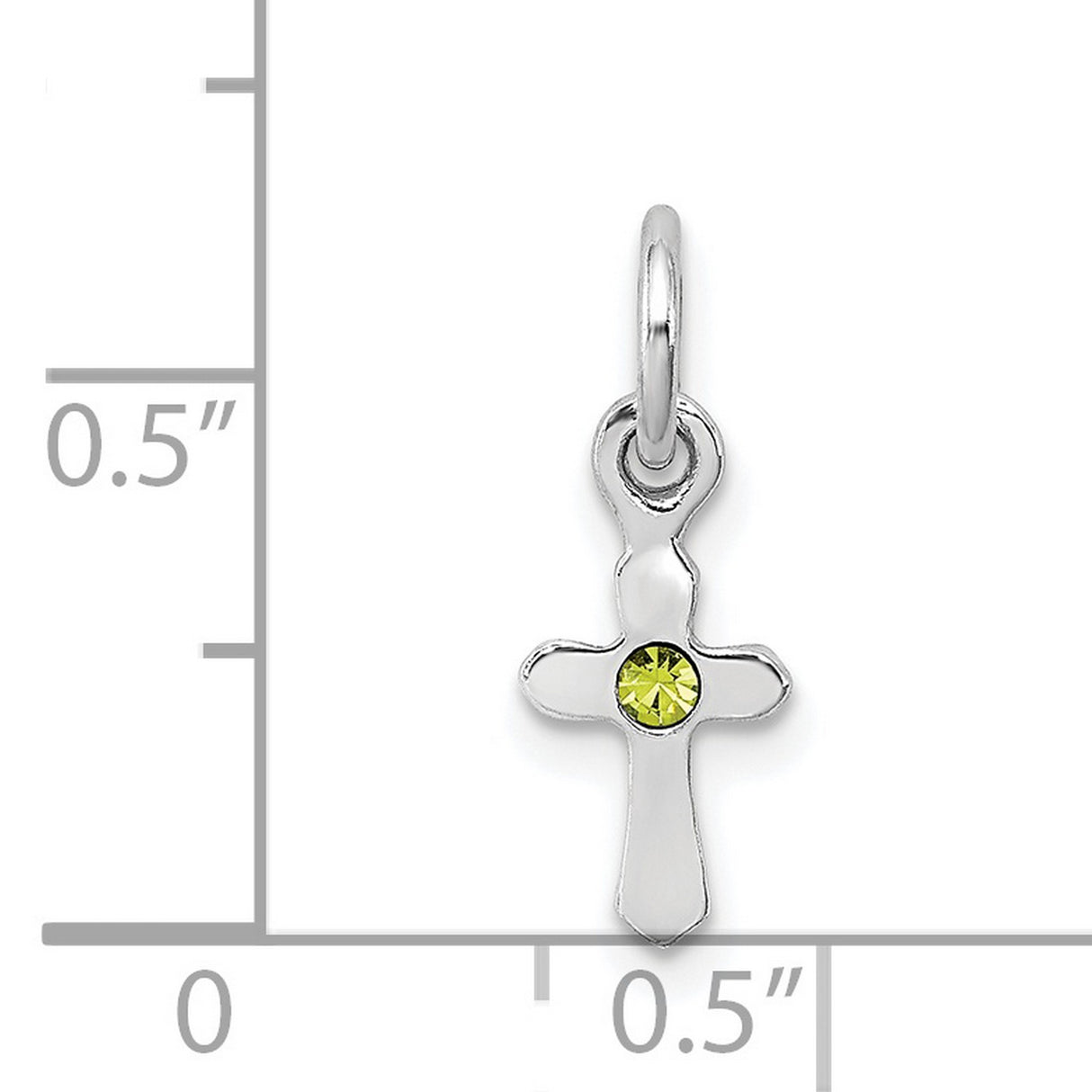 Childs Preciosa Crystal Aug Cross Charm Pendant in Real 925 Sterling Silver
