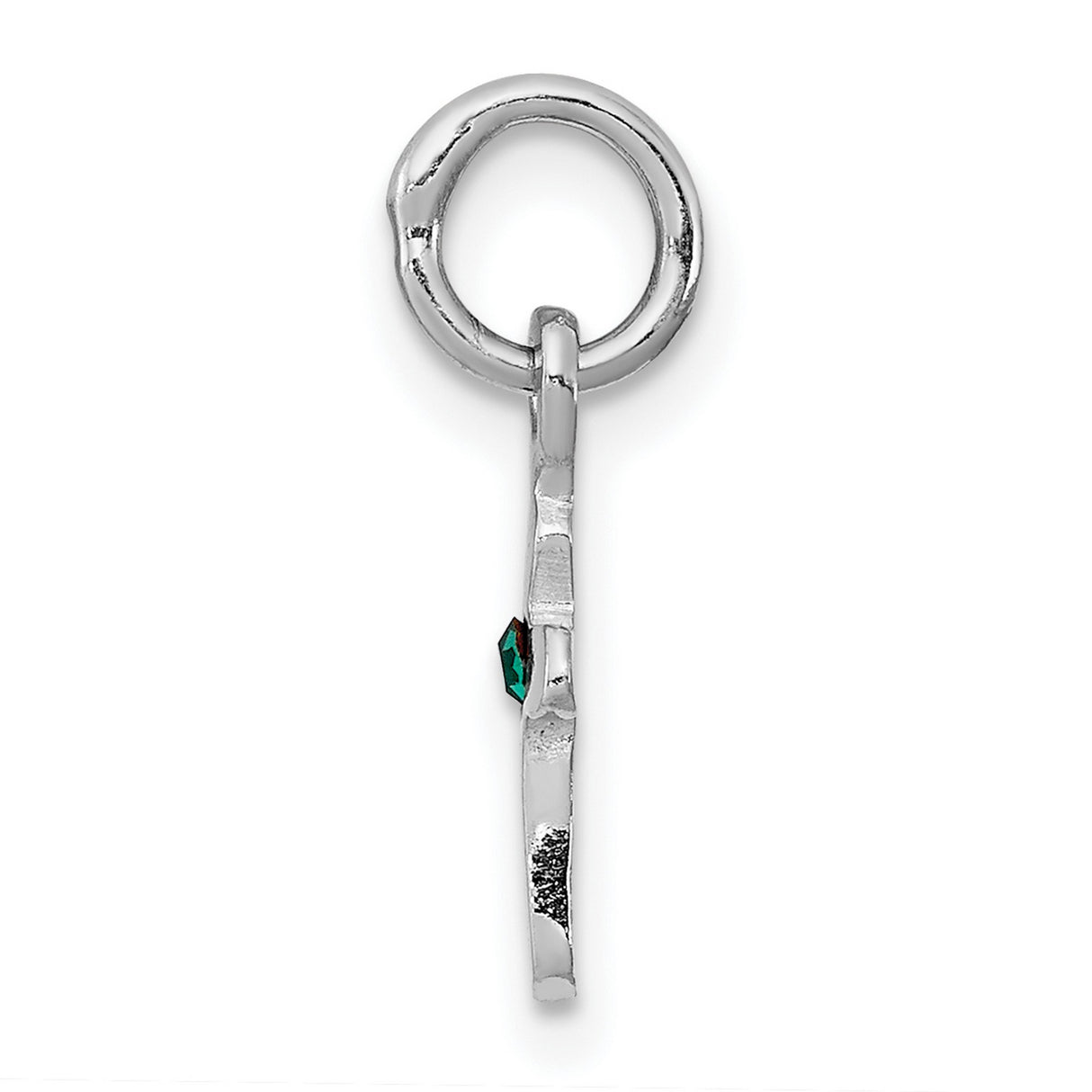 Childs Preciosa Crystal May Cross Charm Pendant in Real 925 Sterling Silver