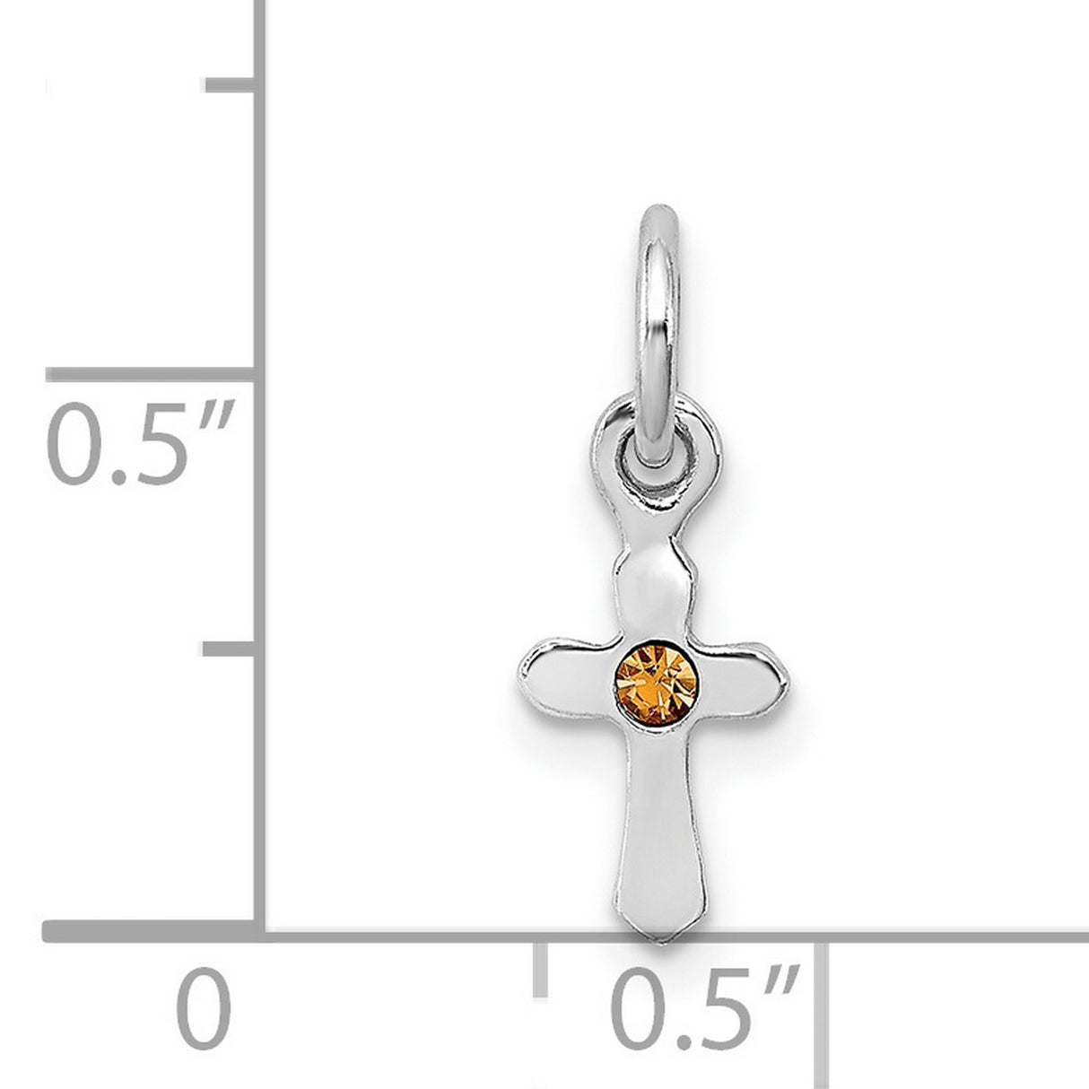 Childs Preciosa Crystal Nov Cross Charm Pendant in Real 925 Sterling Silver