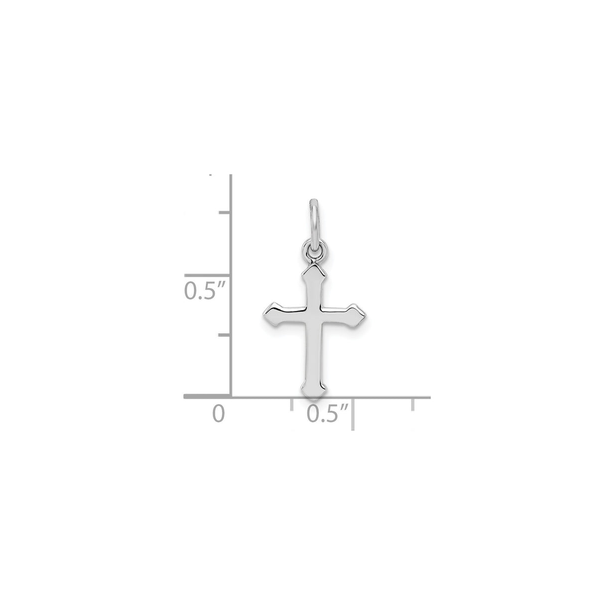 Sterling Silver Cross Pendant, Modern Polished Finish, Unisex Spiritual Jewelry Design